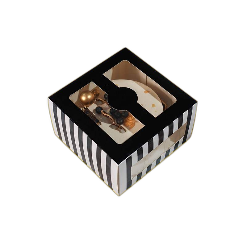 Black Bakery Boxes with Window