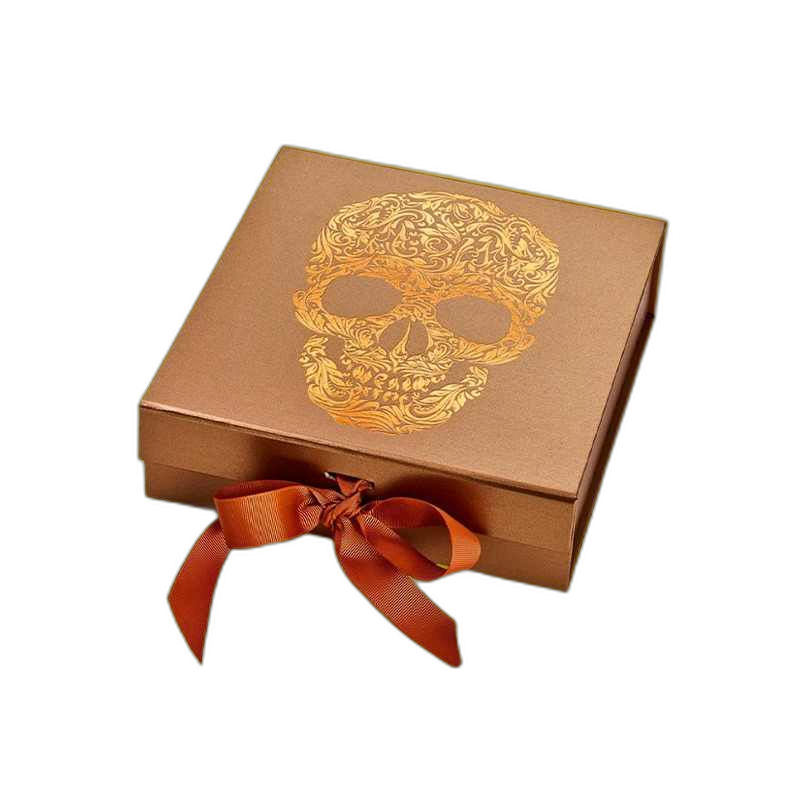 Custom Copper Medium Gift Boxes With Ribbon