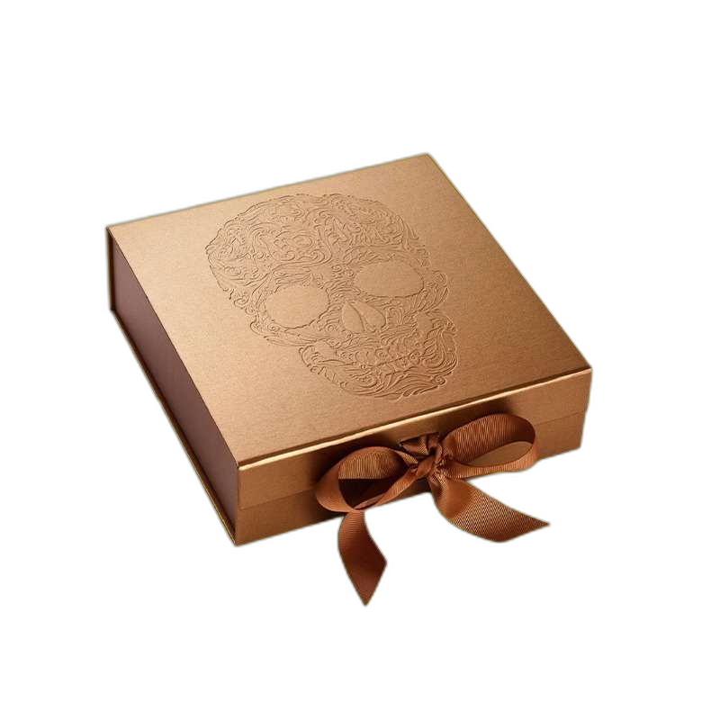 Custom Copper Medium Gift Boxes With Ribbon