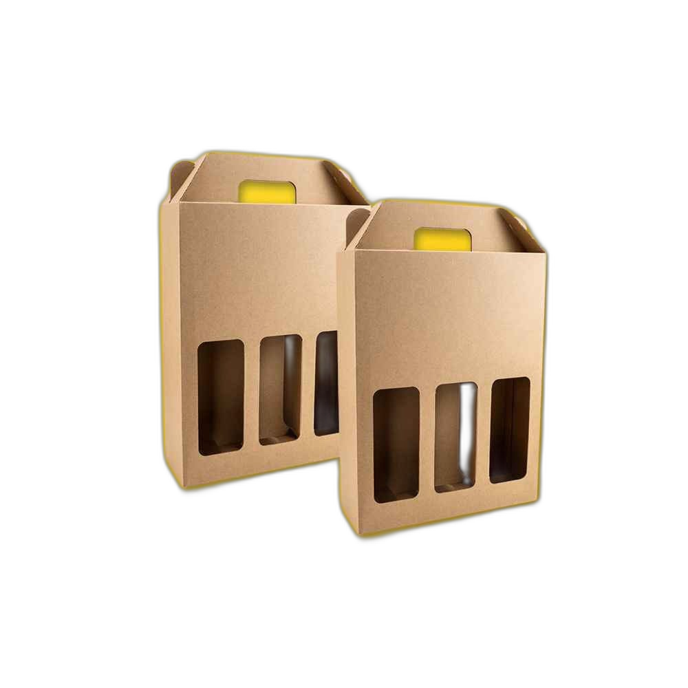 Custom Kraft Stock Bottle Neckers and Carriers