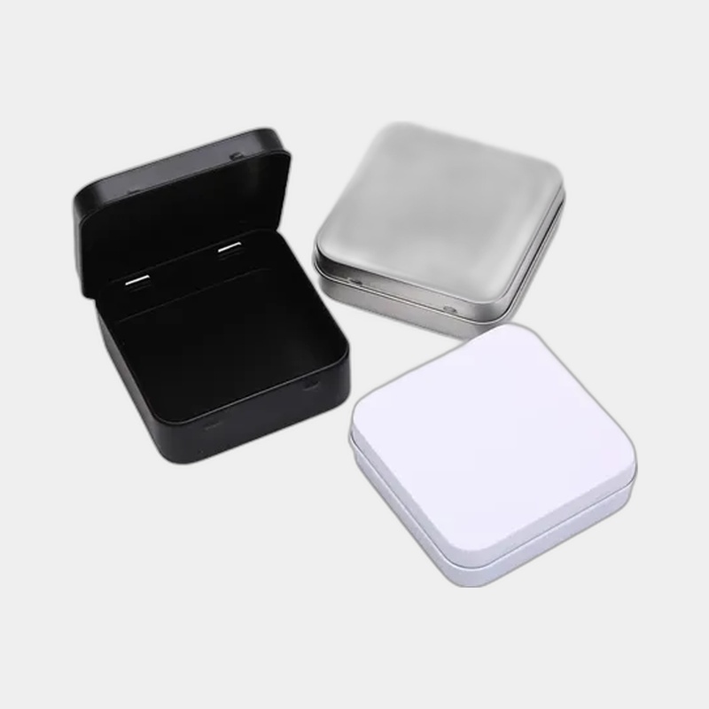 Square Hinged Tin Boxes